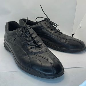 Ecco black sneakers trainers tennis shoes comfortable retro walking